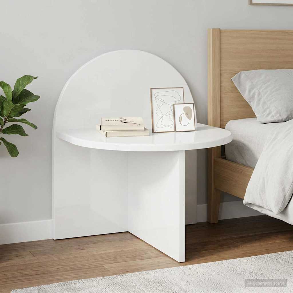 vidaXL Bedside Table 2 pcs High Gloss White 40 x 35.5 x 45.5 cm