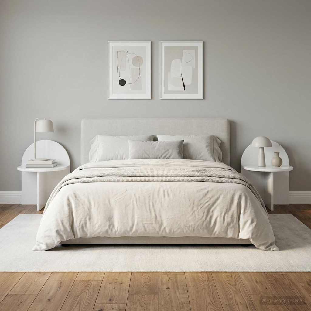 vidaXL Bedside Table 2 pcs High Gloss White 40 x 35.5 x 45.5 cm