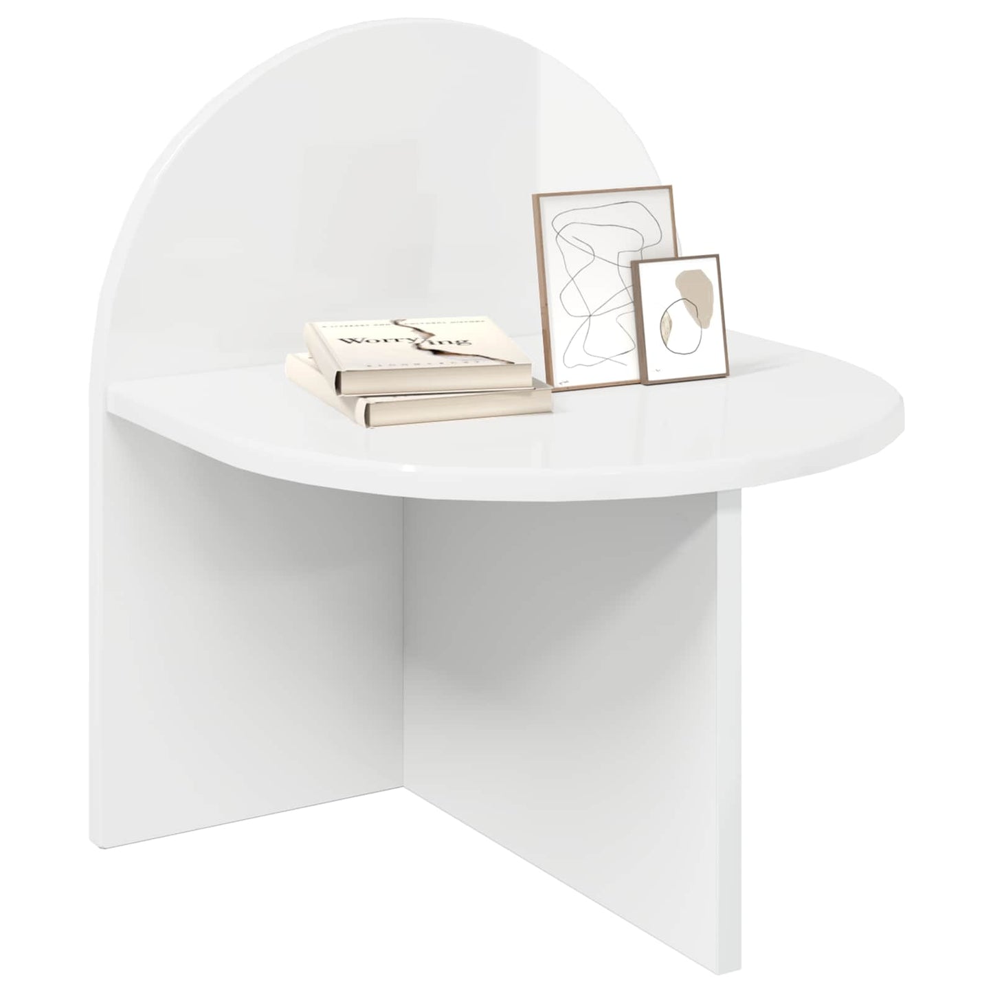 vidaXL Bedside Table 2 pcs High Gloss White 40 x 35.5 x 45.5 cm