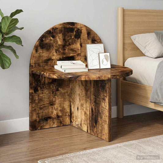 vidaXL Bedside Table Smoked Oak 40 x 35.5 x 45.5 cm Engineered Wood