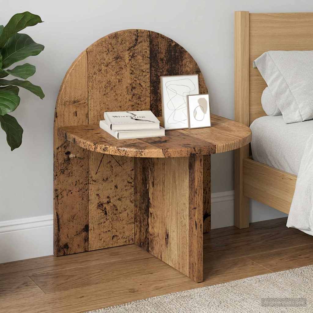 vidaXL Bedside Table Old Wood 40 x 35.5 x 45.5 cm Engineered Wood