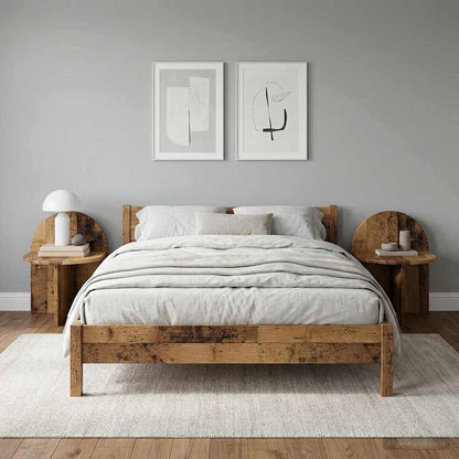 vidaXL Bedside Table 2 pcs Old Wood 40 x 35.5 x 45.5 cm