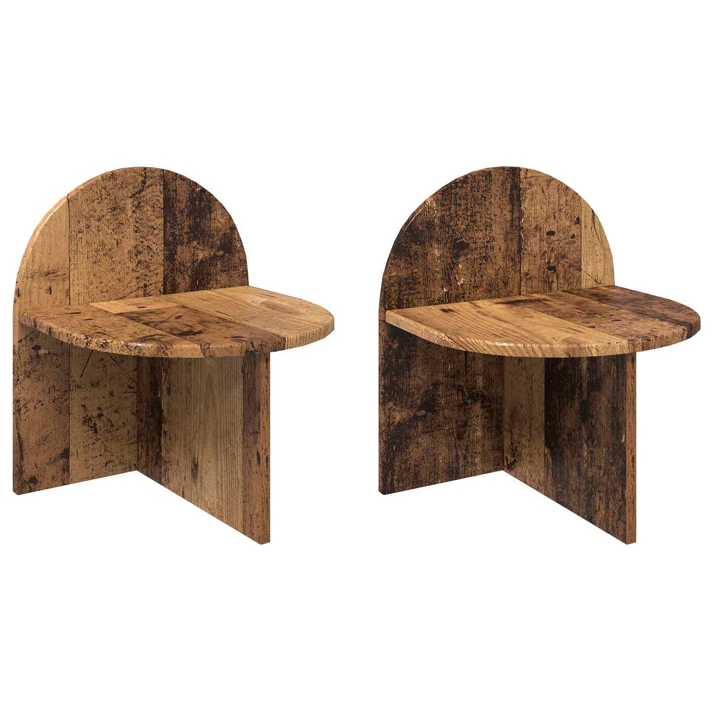 vidaXL Bedside Table 2 pcs Old Wood 40 x 35.5 x 45.5 cm