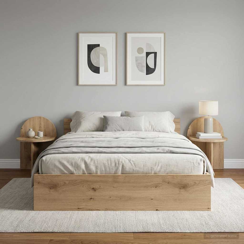 vidaXL Bedside Table 2 pcs Artisan Oak 40 x 35.5 x 45.5 cm