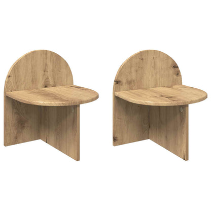 vidaXL Bedside Table 2 pcs Artisan Oak 40 x 35.5 x 45.5 cm