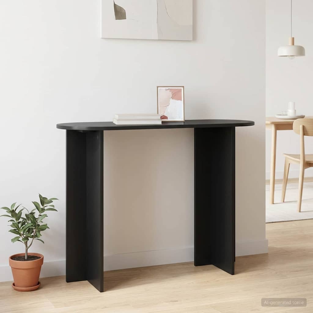 vidaXL Console Table Black Oak 100 x 39.5 x 75 cm Engineered Wood