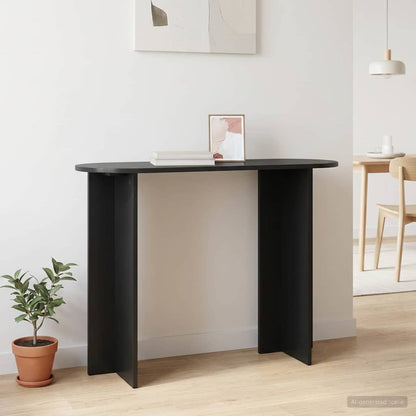 vidaXL Console Table Black Oak 100 x 39.5 x 75 cm Engineered Wood