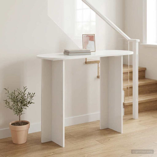 vidaXL Console Table High Gloss White 100 x 39.5 x 75 cm