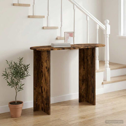 vidaXL Console Table Smoked Oak 100 x 39.5 x 75 cm Engineered Wood