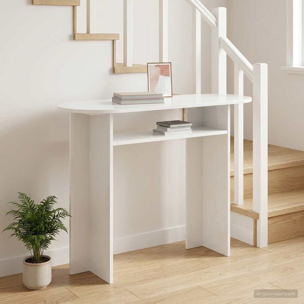 vidaXL Console Table White 100 x 39.5 x 75 cm Engineered Wood