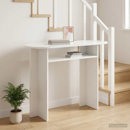 vidaXL Console Table White 100 x 39.5 x 75 cm Engineered Wood