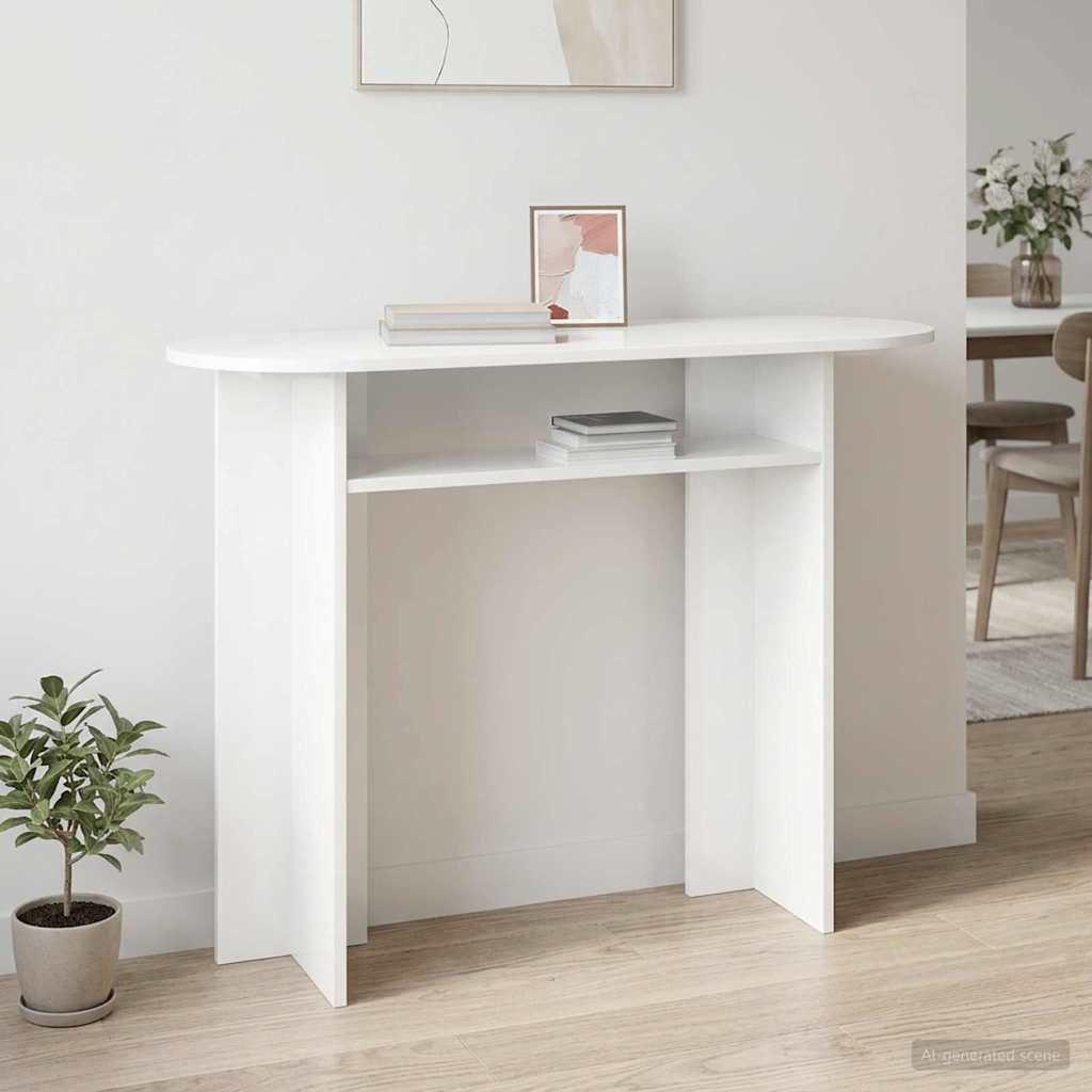 vidaXL Console Table White 100 x 39.5 x 75 cm Engineered Wood