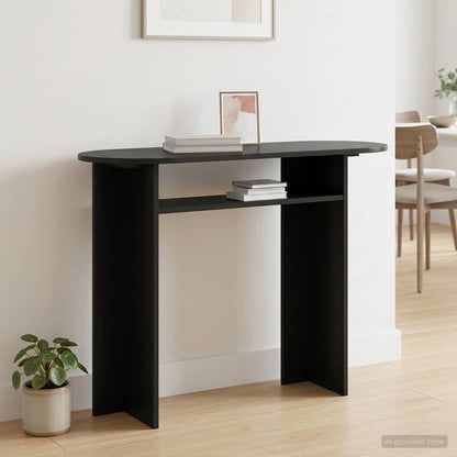 vidaXL Console Table Black Oak 100 x 39.5 x 75 cm Engineered Wood