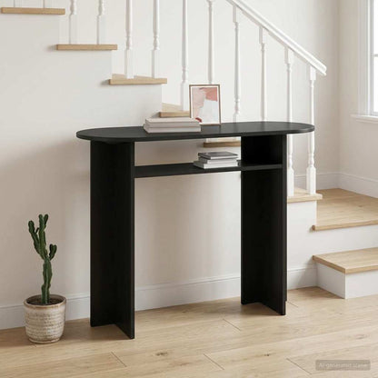 vidaXL Console Table Black Oak 100 x 39.5 x 75 cm Engineered Wood