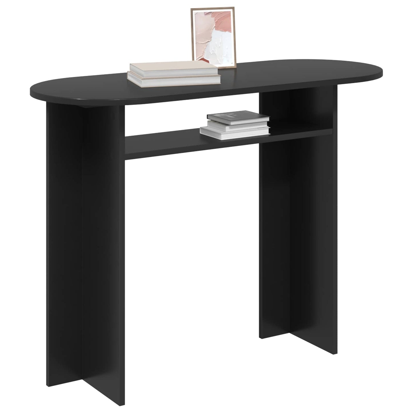 vidaXL Console Table Black Oak 100 x 39.5 x 75 cm Engineered Wood