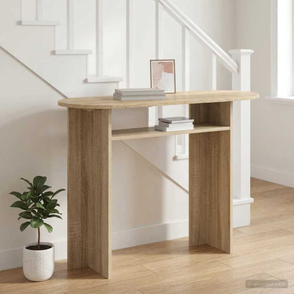 vidaXL Console Table Sonoma Oak 100 x 39.5 x 75 cm Engineered Wood