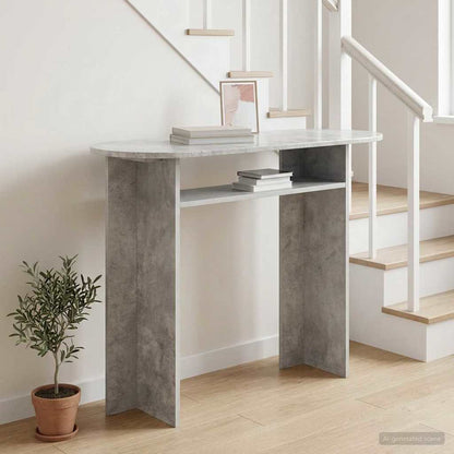vidaXL Console Table Concrete Grey 100 x 39.5 x 75 cm Engineered Wood