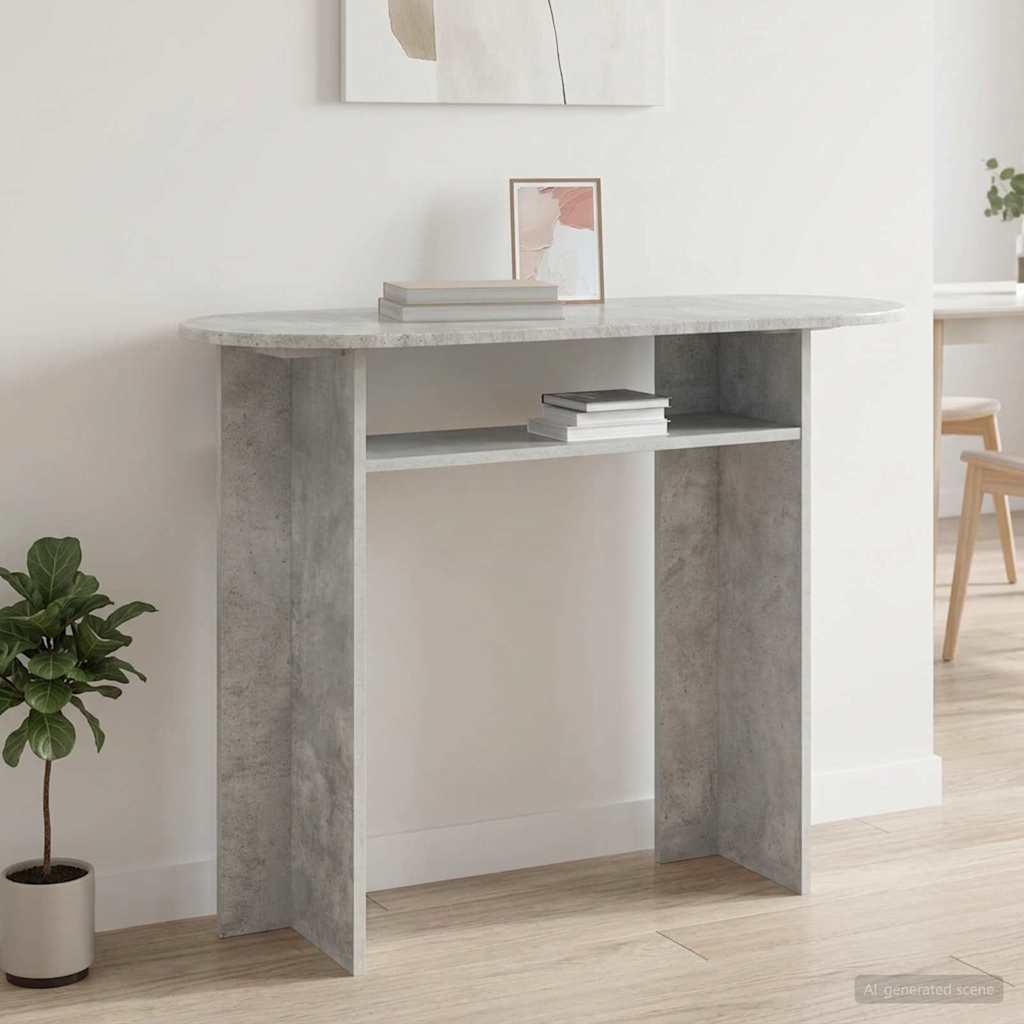vidaXL Console Table Concrete Grey 100 x 39.5 x 75 cm Engineered Wood
