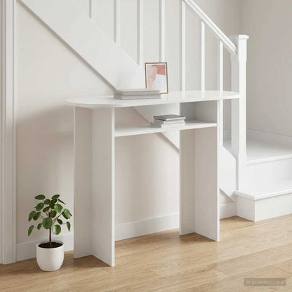 vidaXL Console Table with Storage High Gloss White 100 x 39.5 x 75 cm