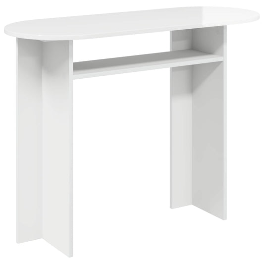 vidaXL Console Table High Gloss White 100 x 39.5 x 75 cm