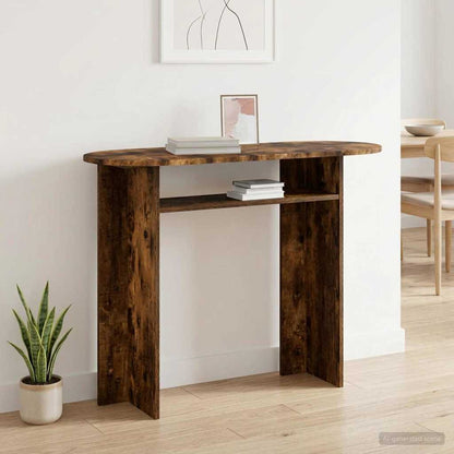vidaXL Console Table Smoked Oak 100 x 39.5 x 75 cm Engineered Wood