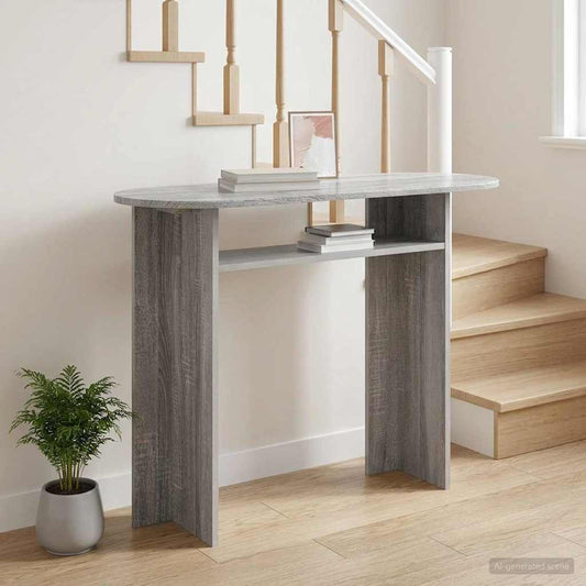 vidaXL Console Table Grey Sonoma 100 x 39.5 x 75 cm Engineered Wood