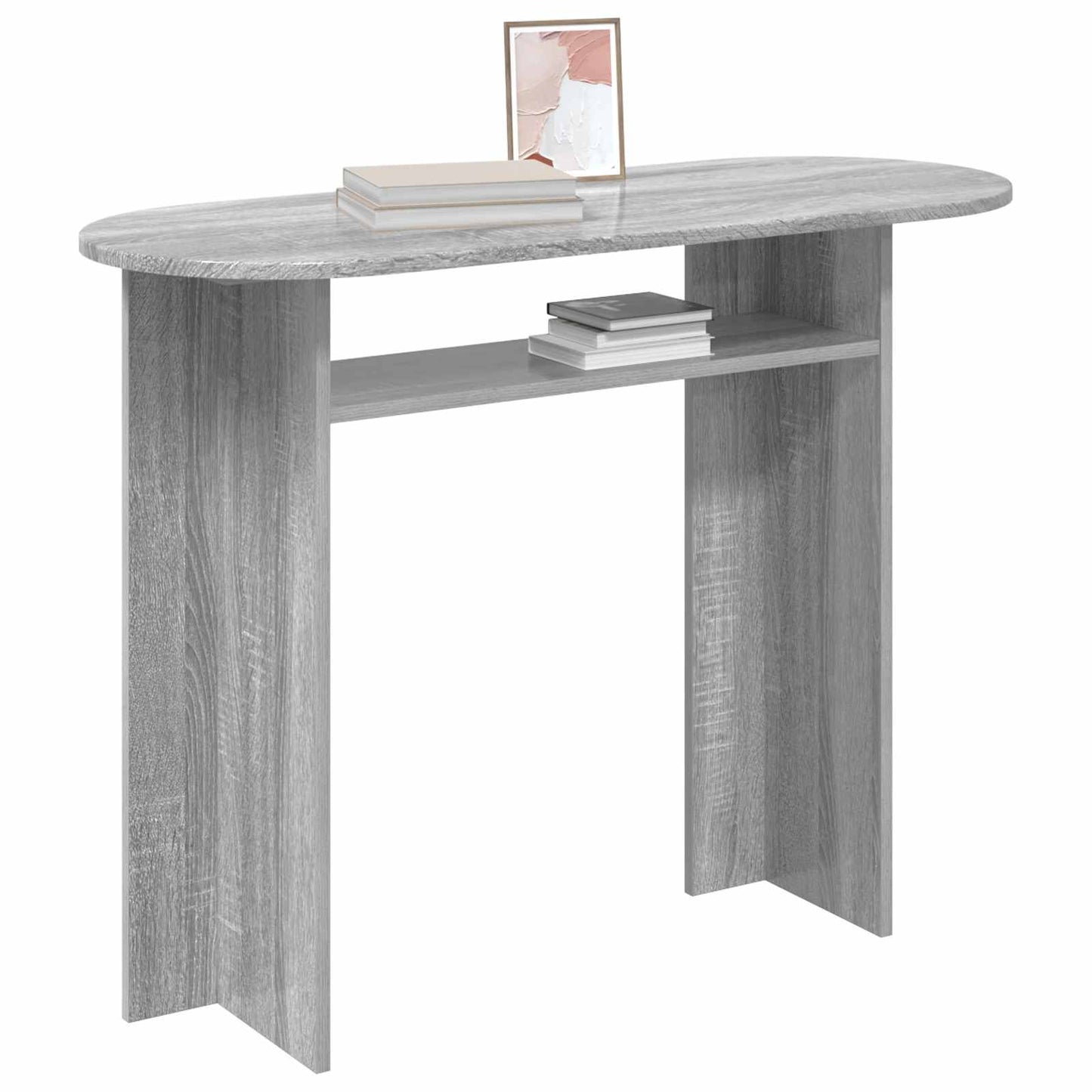 vidaXL Console Table Grey Sonoma 100 x 39.5 x 75 cm Engineered Wood
