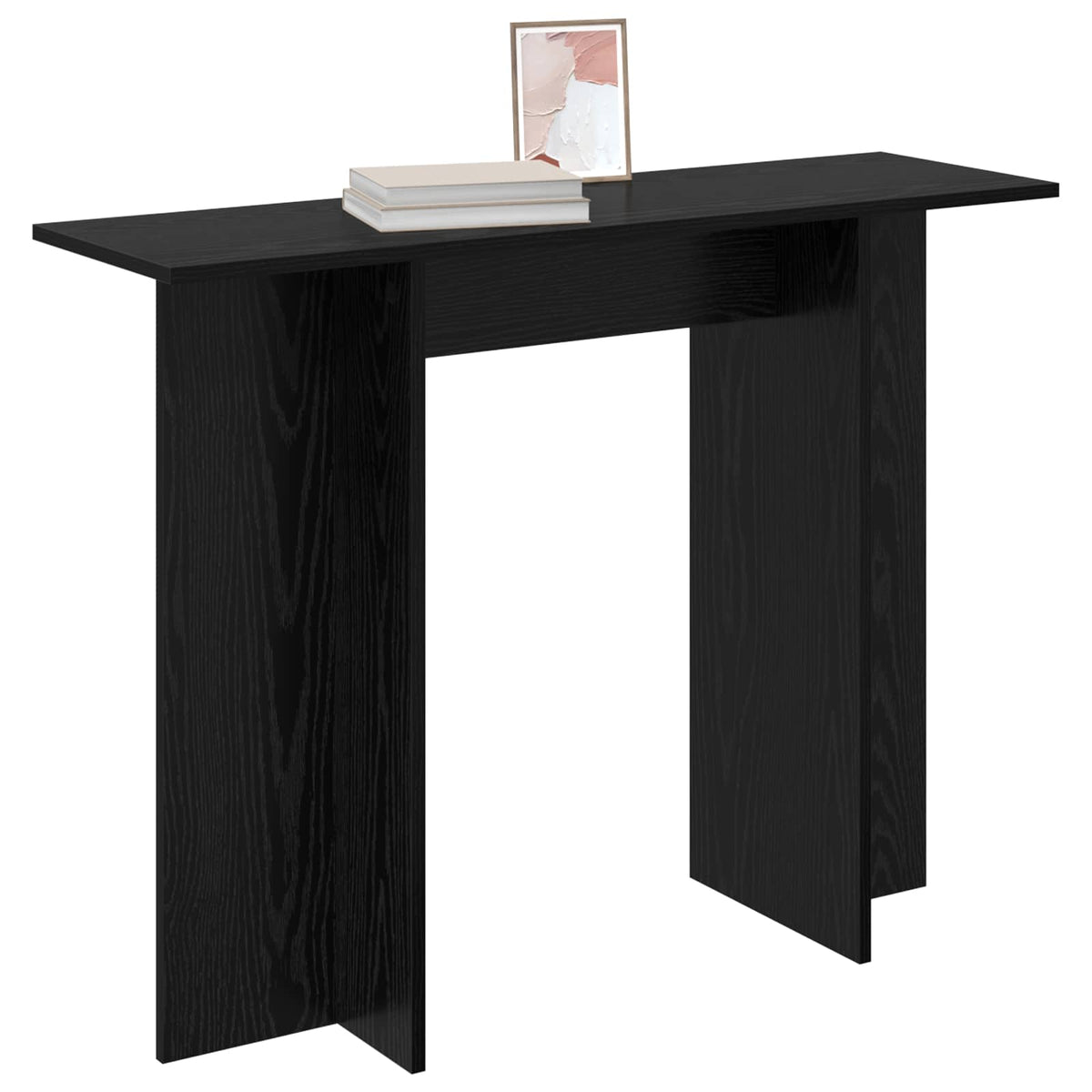 vidaXL Console Table Black Oak 100 x 30 x 75 cm Engineered Wood