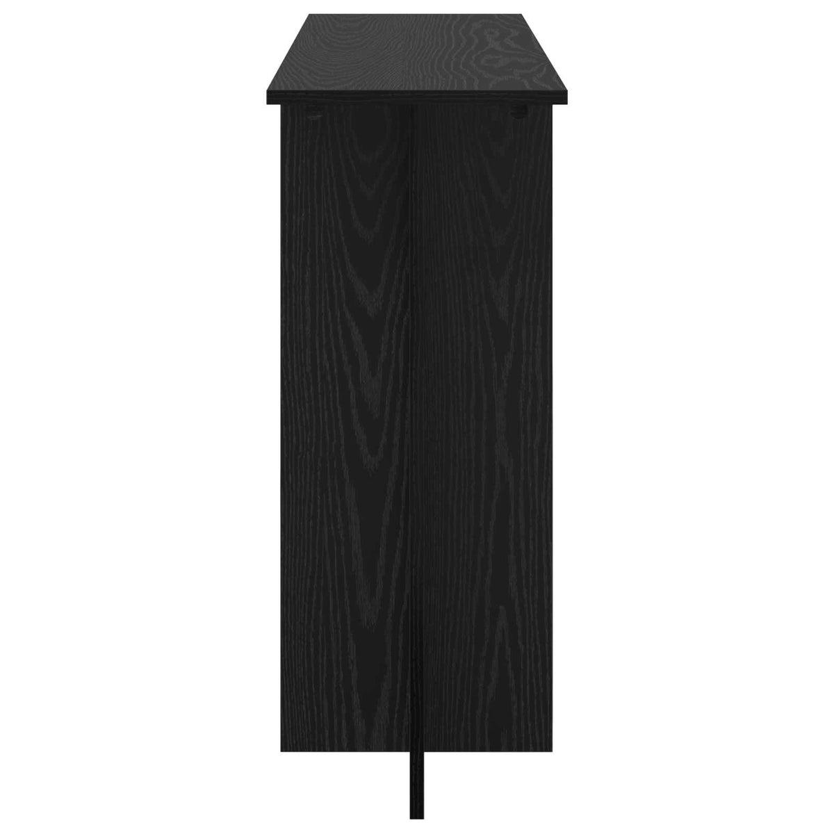 vidaXL Console Table Black Oak 100 x 30 x 75 cm Engineered Wood