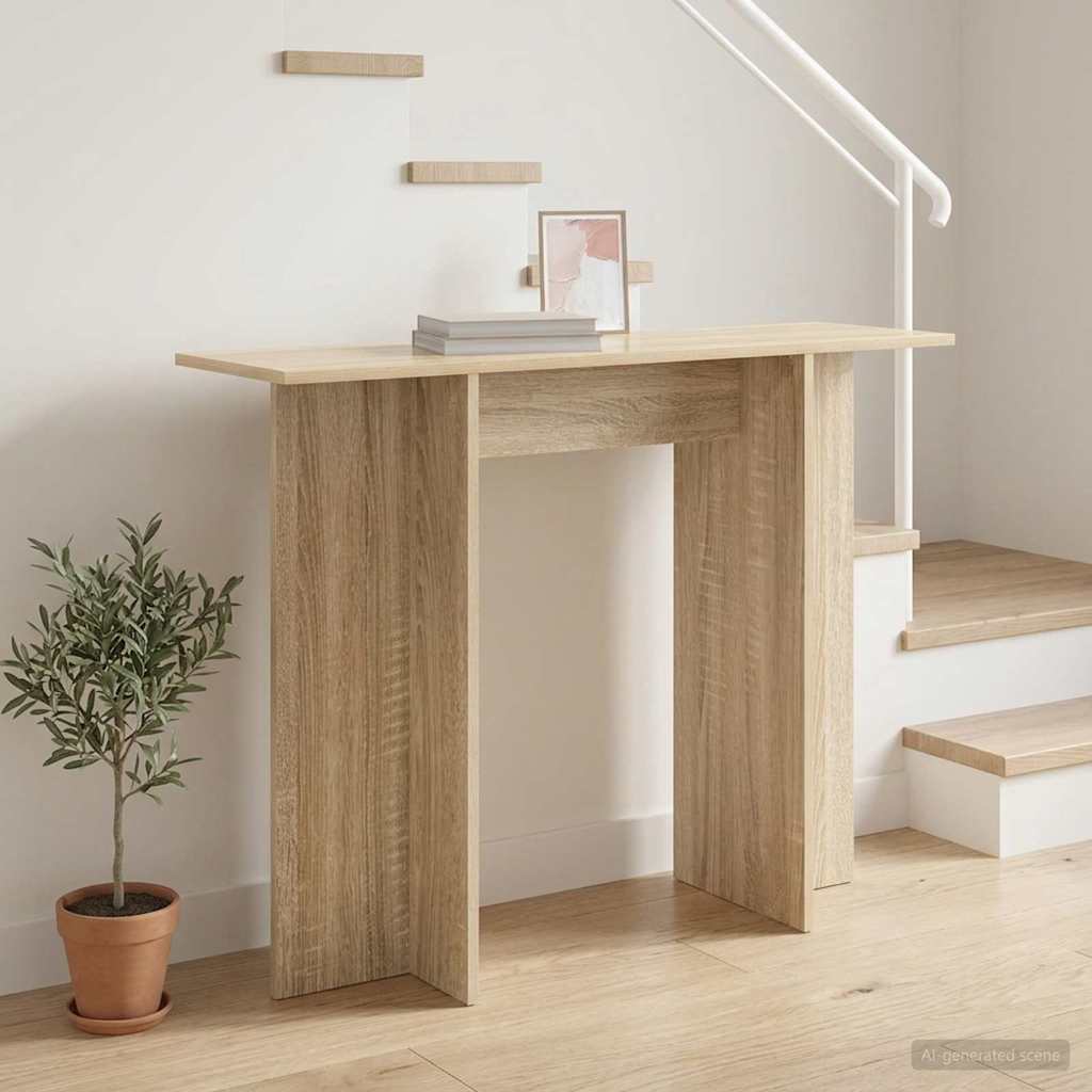 vidaXL Console Table Sonoma Oak 100 x 30 x 75 cm Engineered Wood