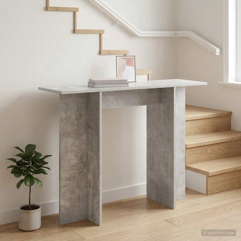 vidaXL Console Table Concrete Grey 100 x 30 x 75 cm Engineered Wood