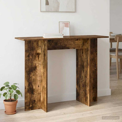 vidaXL Console Table Smoked Oak 100 x 30 x 75 cm Engineered Wood