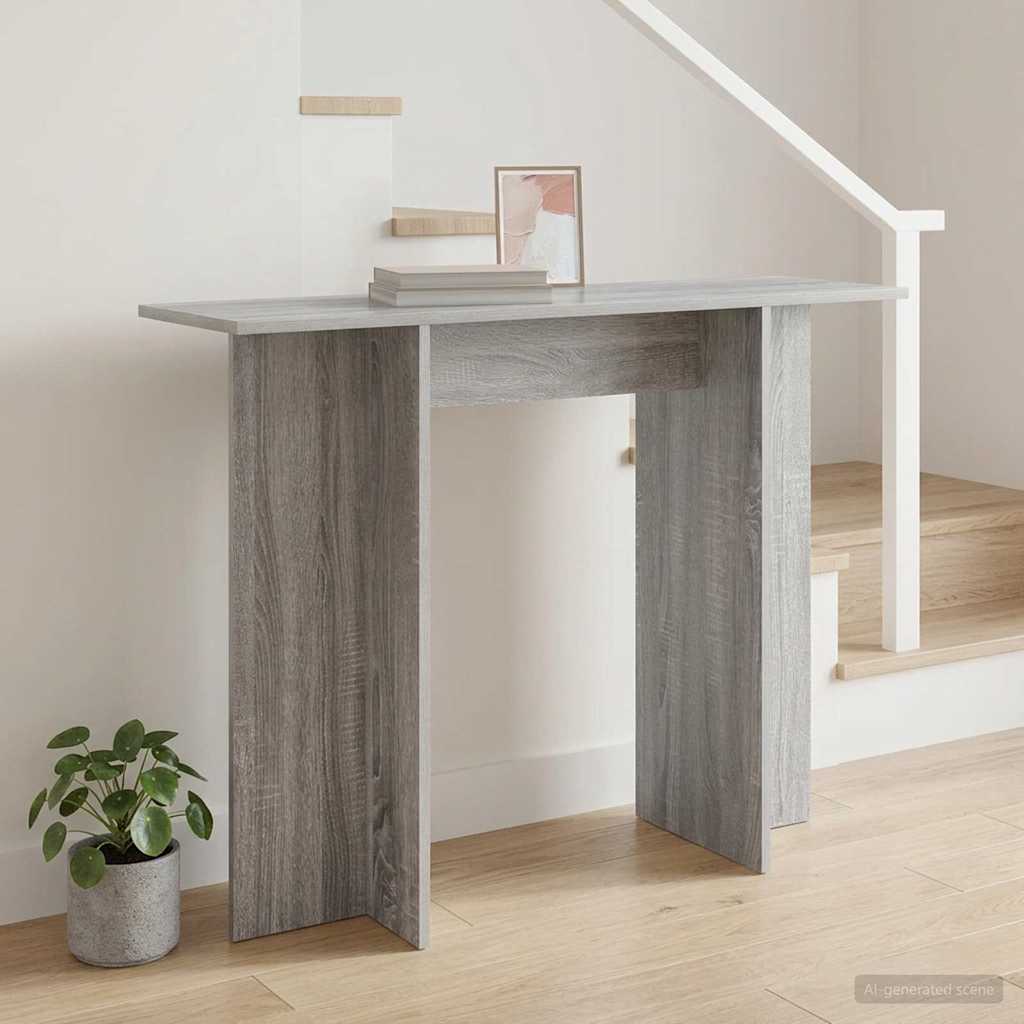 vidaXL Console Table Grey Sonoma 100 x 30 x 75 cm Engineered Wood