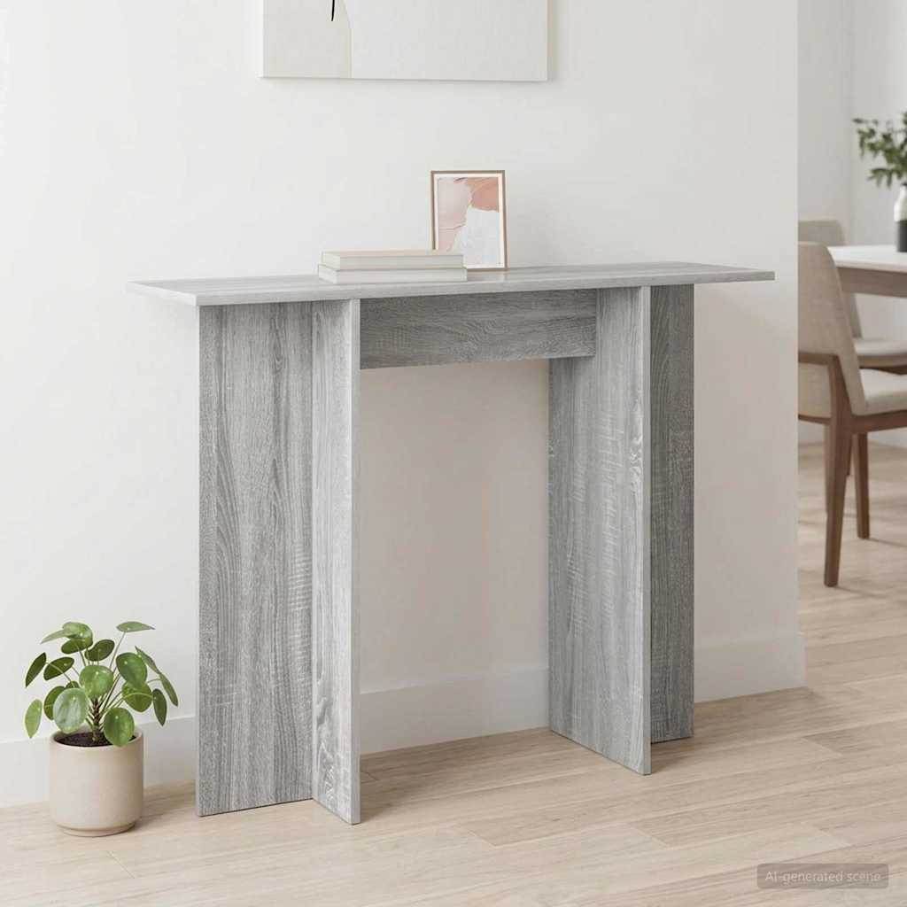 vidaXL Console Table Grey Sonoma 100 x 30 x 75 cm Engineered Wood