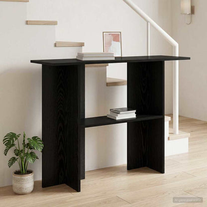 vidaXL Console Table Black Oak 100 x 30 x 75 cm Engineered Wood