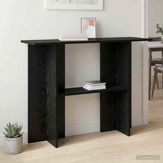 vidaXL Console Table Black Oak 100 x 30 x 75 cm Engineered Wood