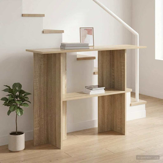 vidaXL Console Table Sonoma Oak 100 x 30 x 75 cm Engineered Wood