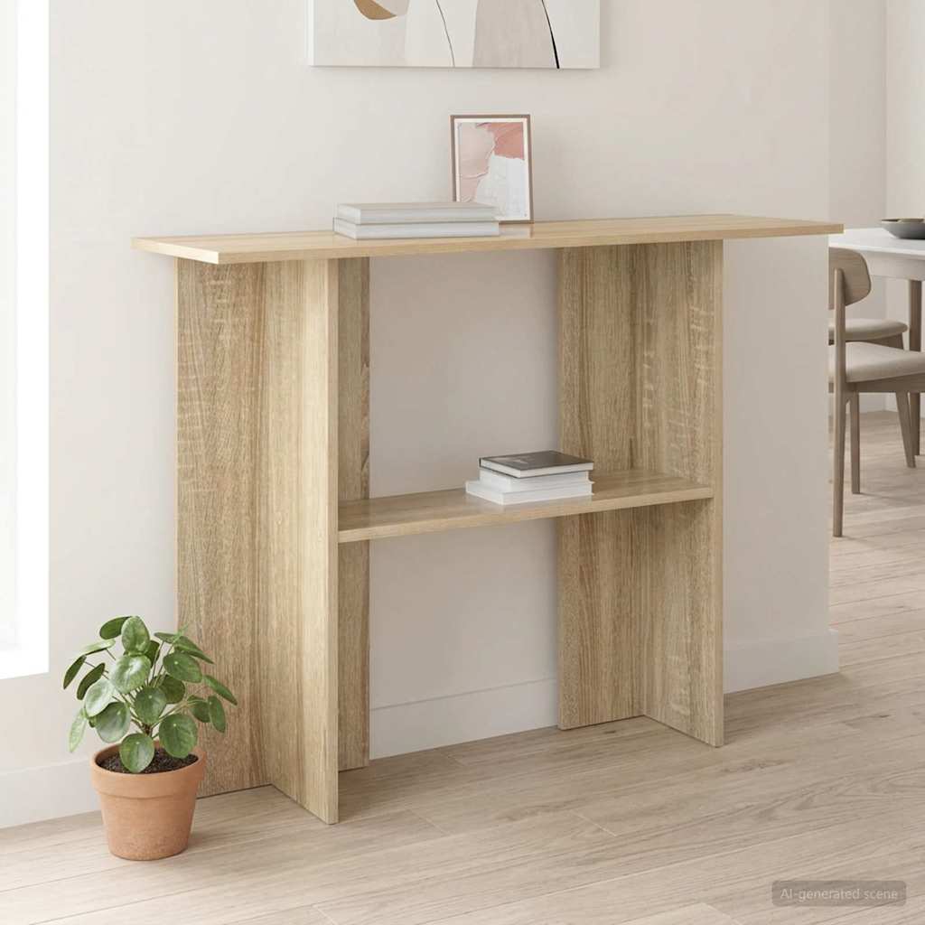 vidaXL Console Table Sonoma Oak 100 x 30 x 75 cm Engineered Wood
