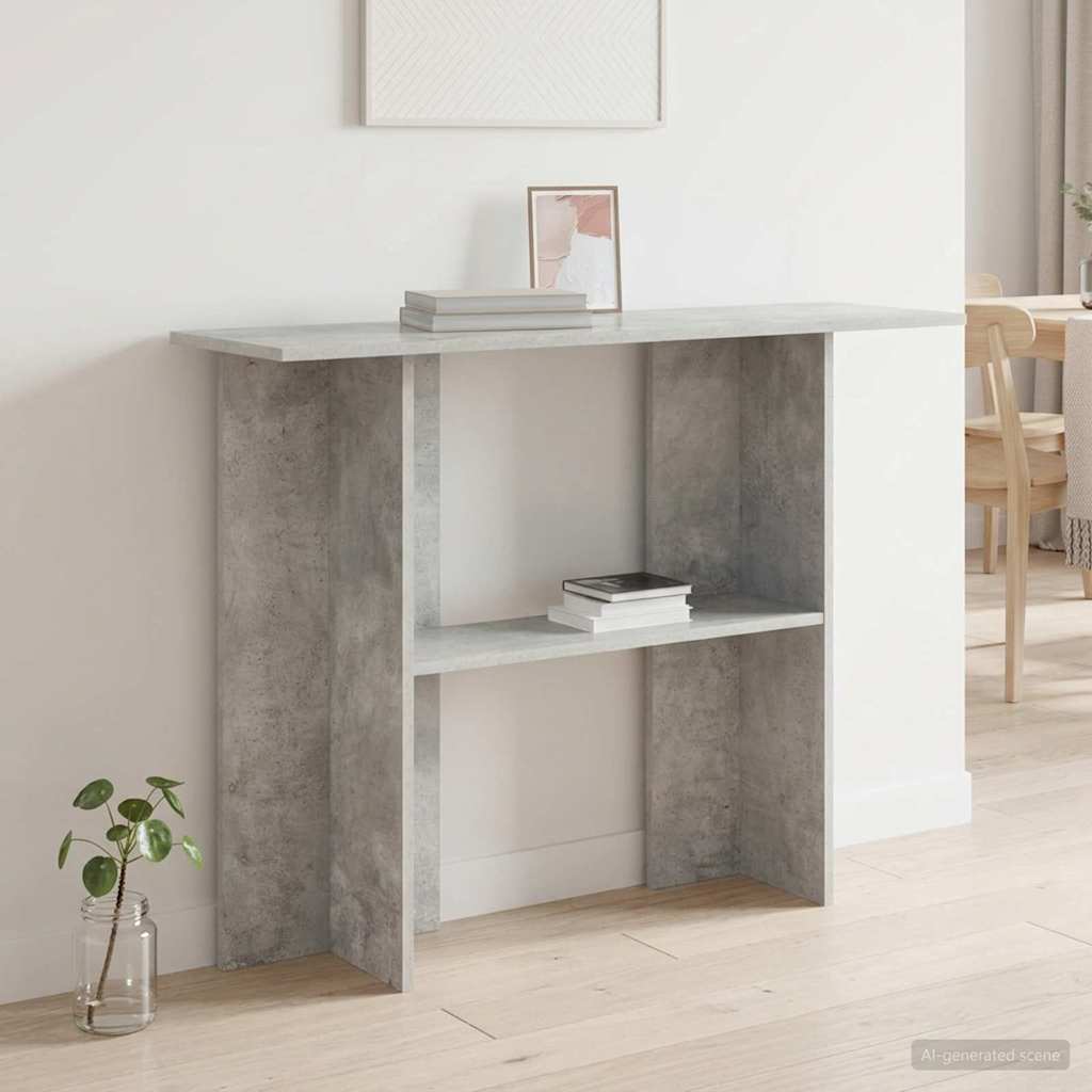 vidaXL Console Table Concrete Grey 100 x 30 x 75 cm Engineered Wood