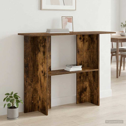 vidaXL Console Table Smoked Oak 100 x 30 x 75 cm Engineered Wood