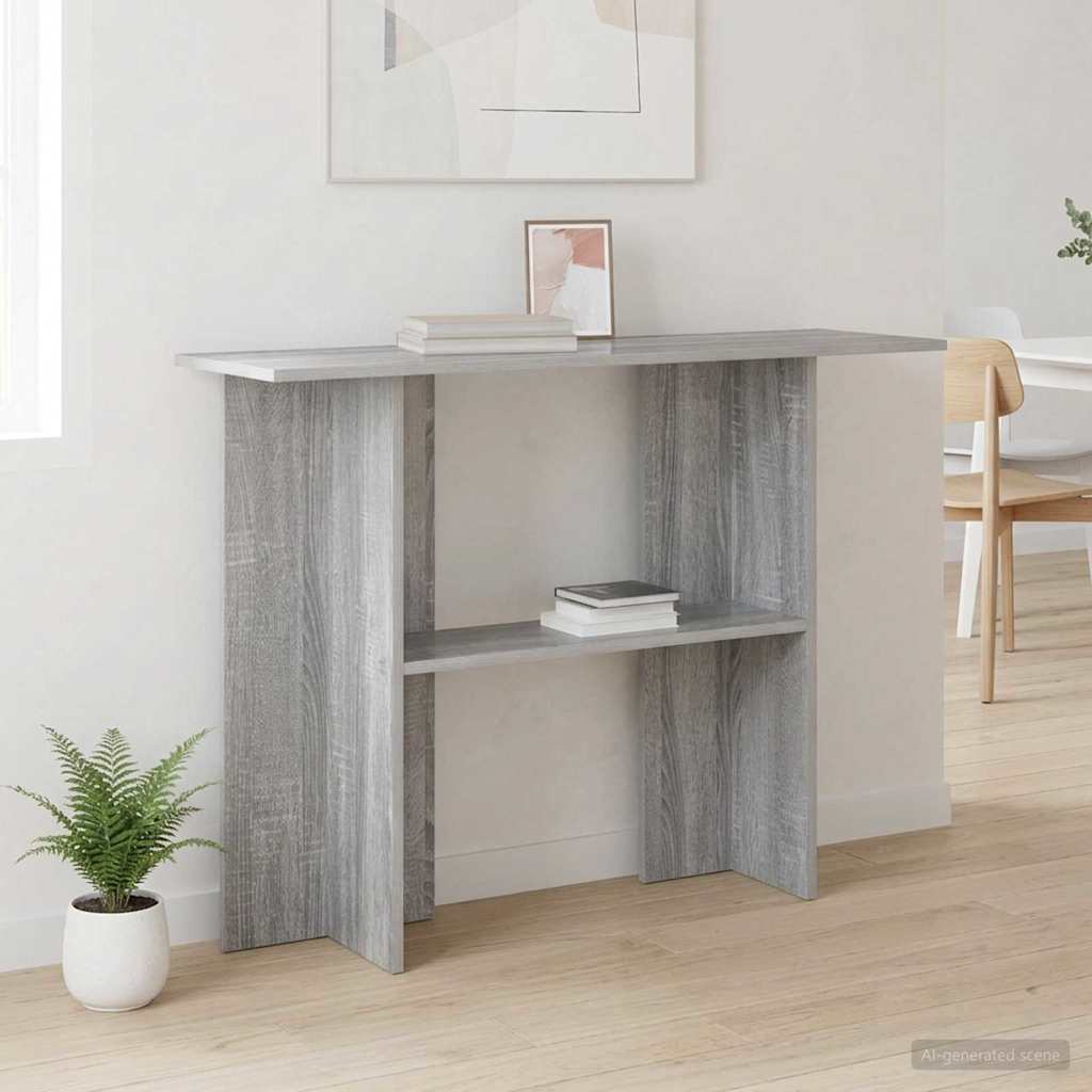 vidaXL Console Table Grey Sonoma 100 x 30 x 75 cm Engineered Wood