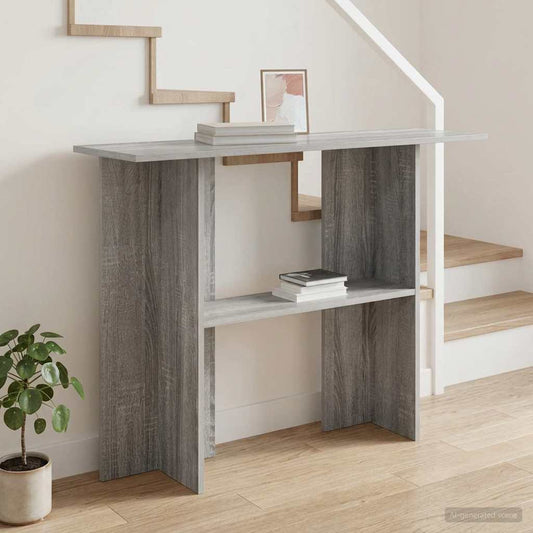 vidaXL Console Table Grey Sonoma 100 x 30 x 75 cm Engineered Wood