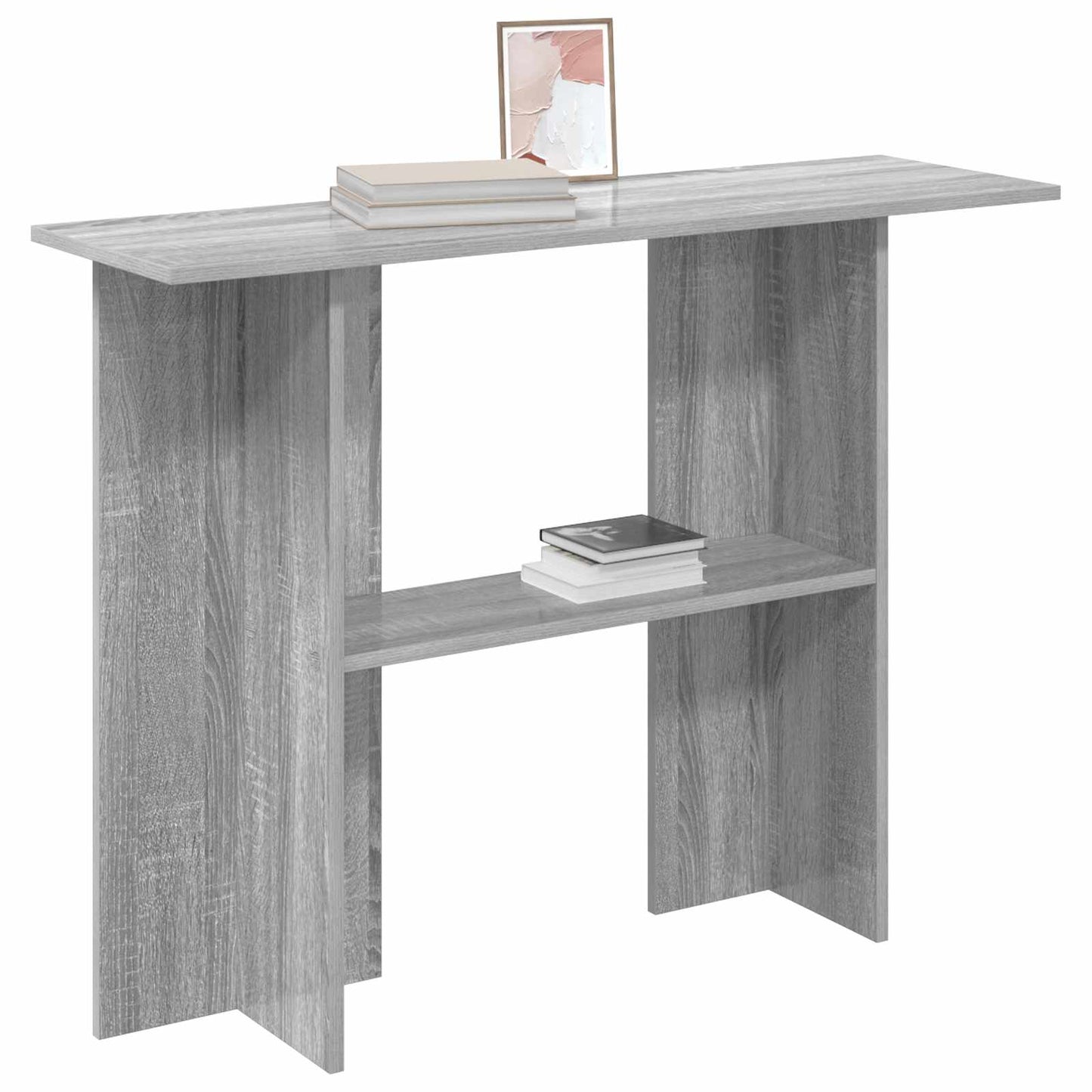 vidaXL Console Table Grey Sonoma 100 x 30 x 75 cm Engineered Wood
