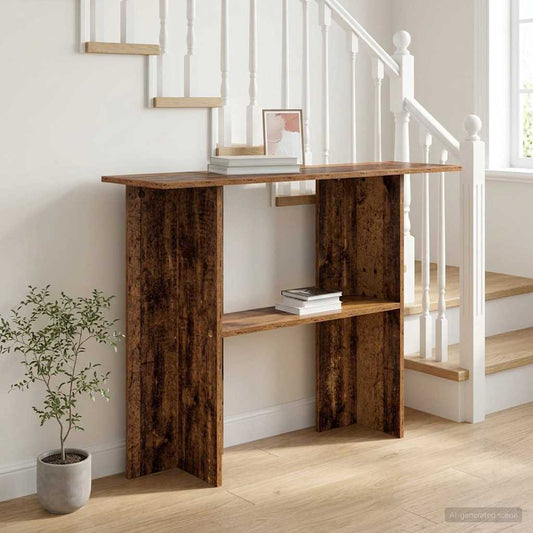 vidaXL Console Table Old Wood 100 x 30 x 75 cm Engineered Wood