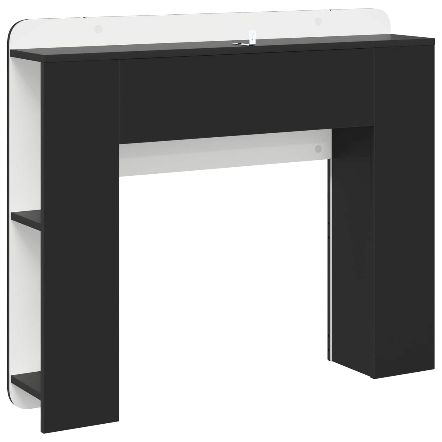 vidaXL Headboard Cabinet with Storage Black Engineered Wood