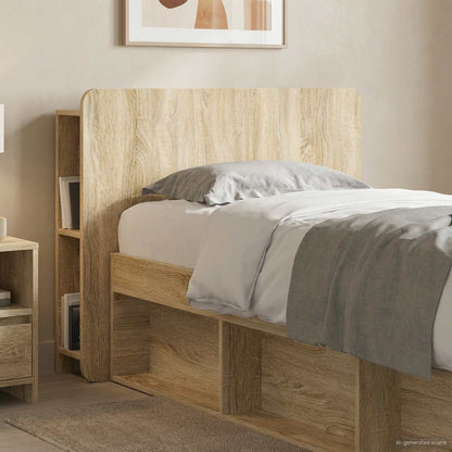 vidaXL Headboard Cabinet with Storage Sonoma Oak Engineered Wood