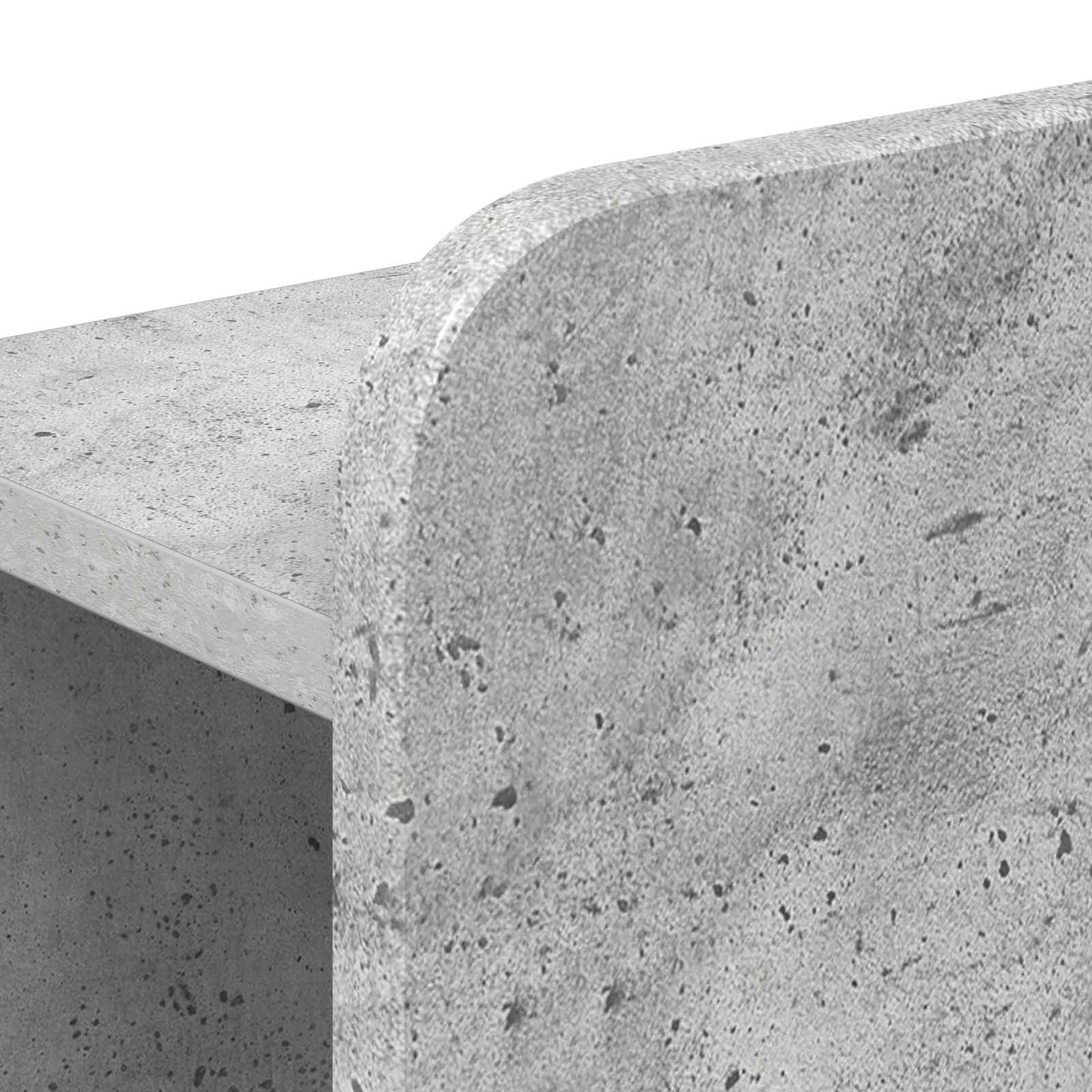 vidaXL Headboard Cabinet with Storage Concrete Grey Engineered Wood