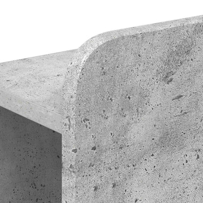 vidaXL Headboard Cabinet with Storage Concrete Grey Engineered Wood