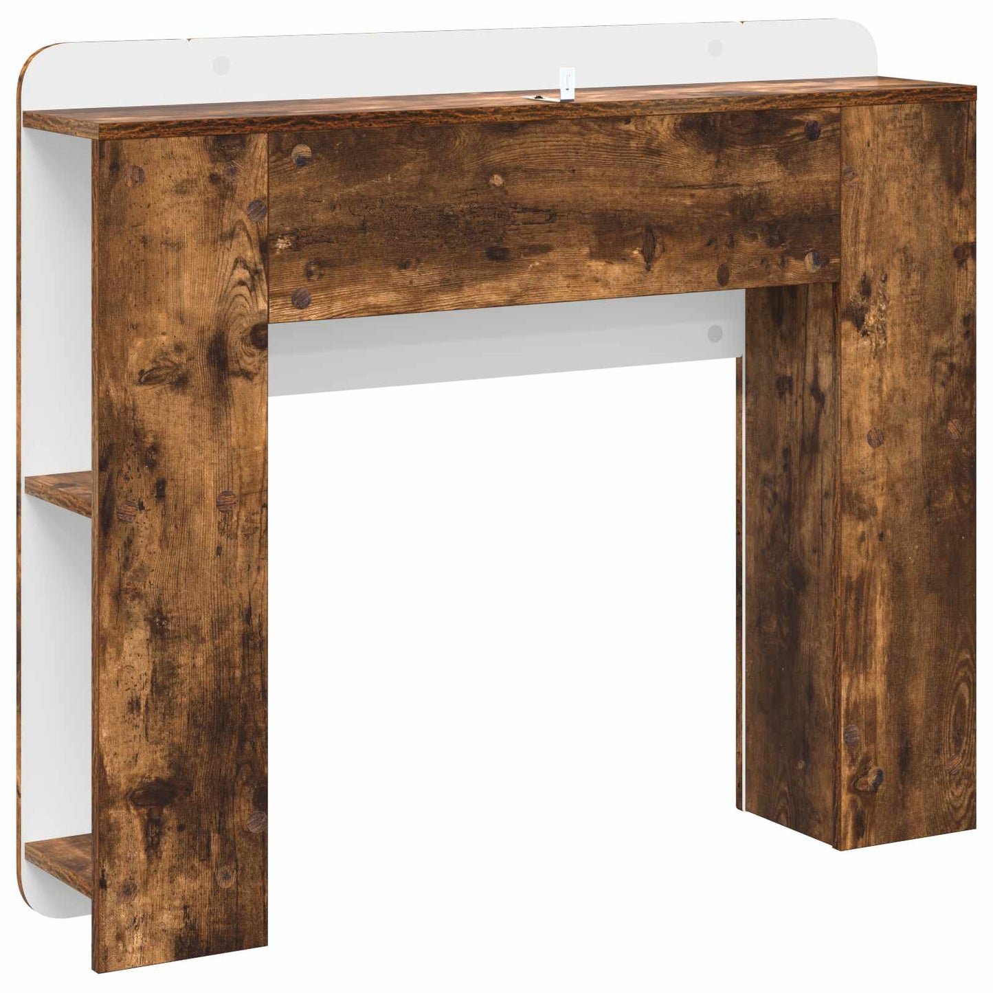 vidaXL Headboard Cabinet with Storage Smoked Oak Engineered Wood