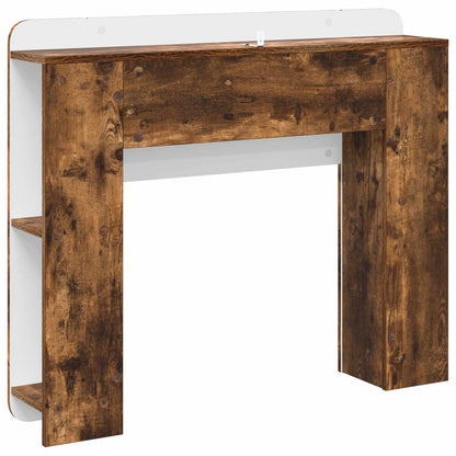 vidaXL Headboard Cabinet with Storage Smoked Oak Engineered Wood